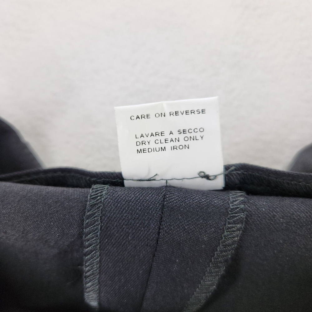 Maria Luisa Biella Collezioni Women Luxury Pants 46 Wool Black Italy US 10 - Picture 9 of 12